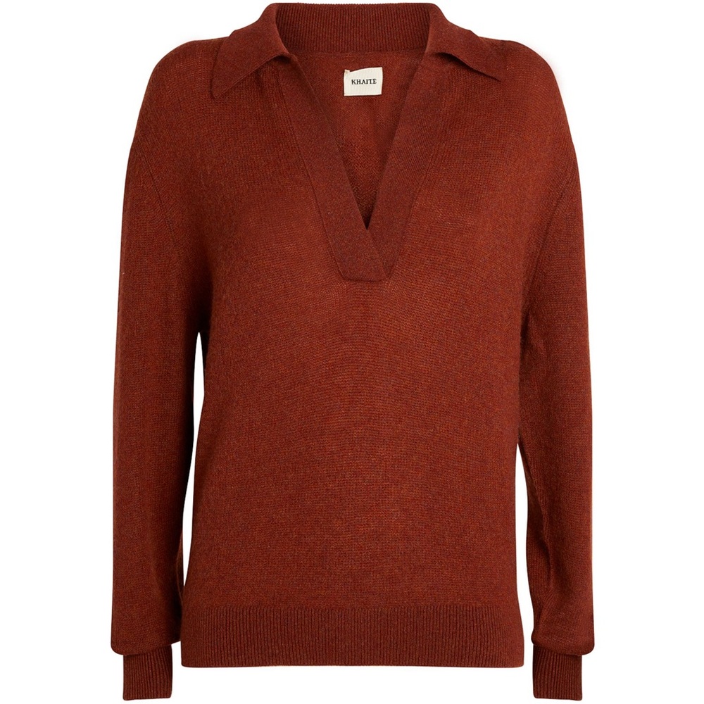 KHAITE Cashmere Jo Sweater Size X-Small Burgandy